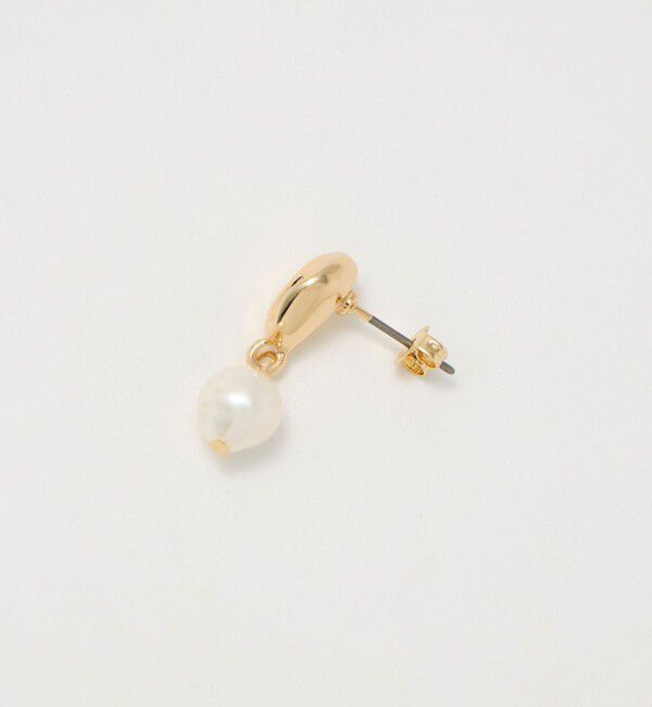 UNITED ARROWS green label relaxing「淡水パール＆プレート ピアス」|ピアス|