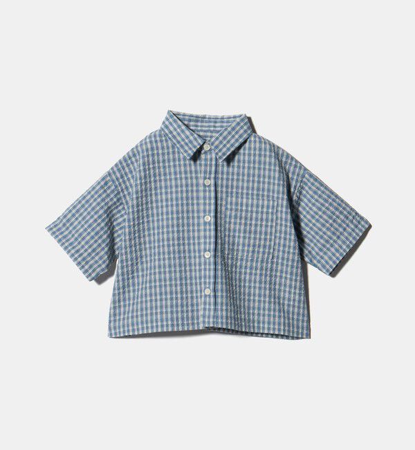 UNITED ARROWS green label relaxing「チェック シャツ / キッズ  100cm-130cm」|シャツ・ブラウス|LT.BLUE