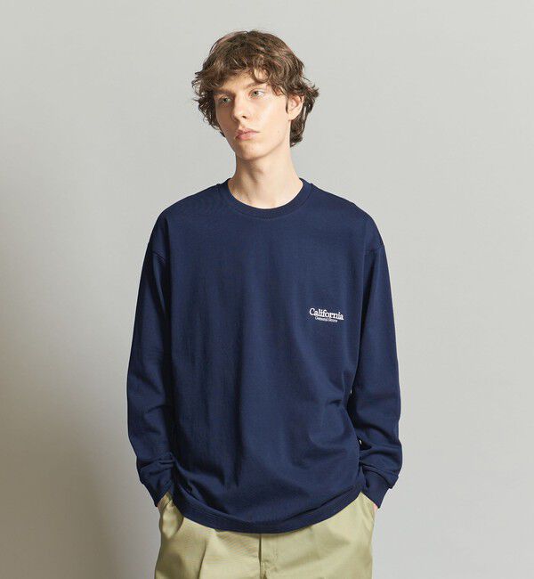 California General Store「＜CGS.＞オーガニック コットン ロングスリーブ ロゴ Tシャツ」|Tシャツ・カットソー|