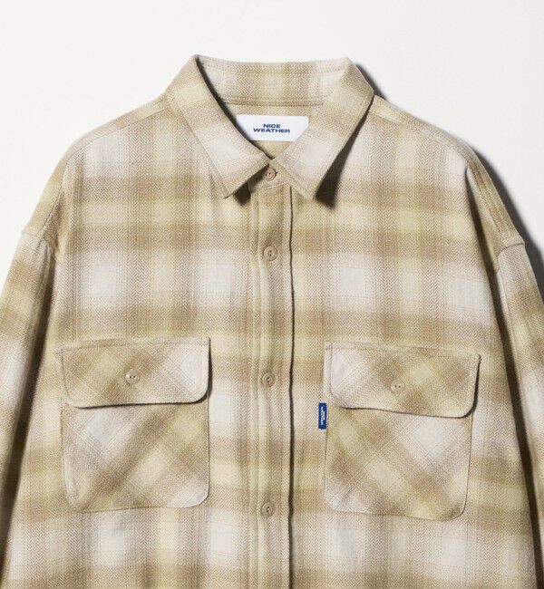 NICE WEATHER「＜NICE WEATHER＞ネルチェック ワークシャツ」|シャツ・ブラウス|