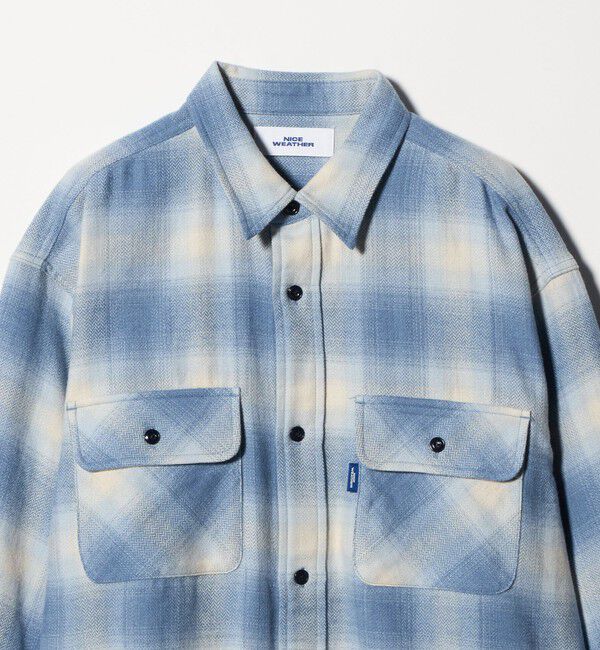 NICE WEATHER「＜NICE WEATHER＞ネルチェック ワークシャツ」|シャツ・ブラウス|