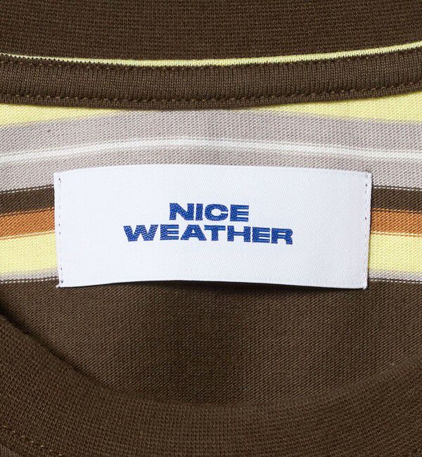 NICE WEATHER「＜NICE WEATHER＞ボーダー ロングスリーブ Tシャツ」|Tシャツ・カットソー|
