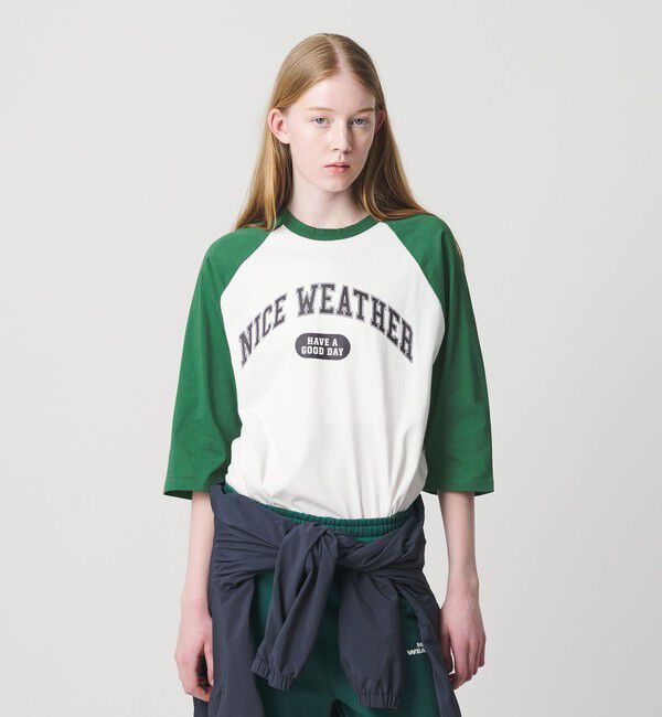 NICE WEATHER「＜NICE WEATHER＞ロゴ ラグランTシャツ」|Tシャツ・カットソー|