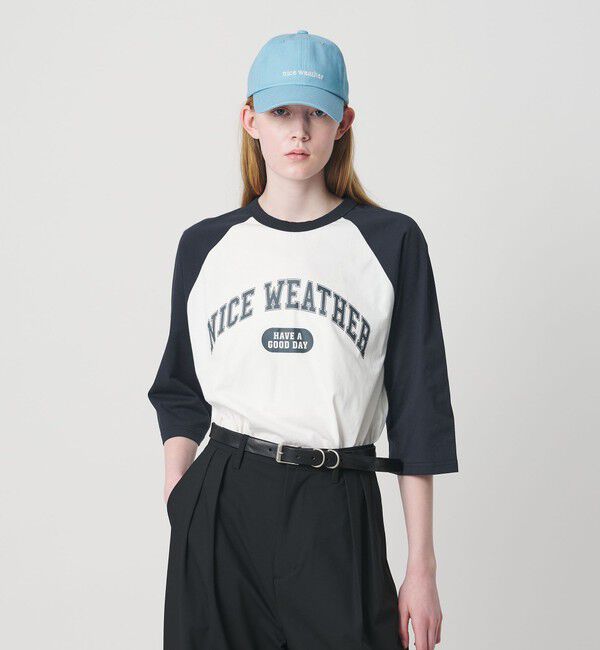 NICE WEATHER「＜NICE WEATHER＞ロゴ ラグランTシャツ」|Tシャツ・カットソー|