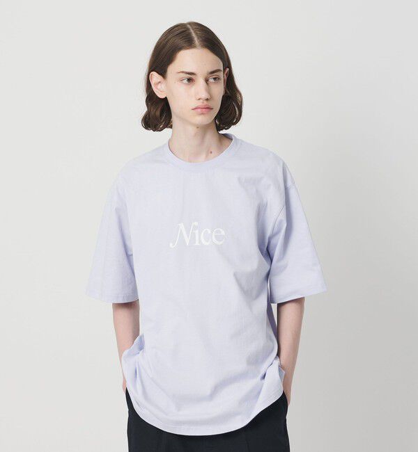 NICE WEATHER「＜NICE WEATHER＞シグネチャーロゴ Tシャツ」|Tシャツ・カットソー|LT.BLUE