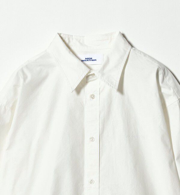NICE WEATHER「＜NICE WEATHER＞ロゴ クロップド シャツ」|シャツ・ブラウス|