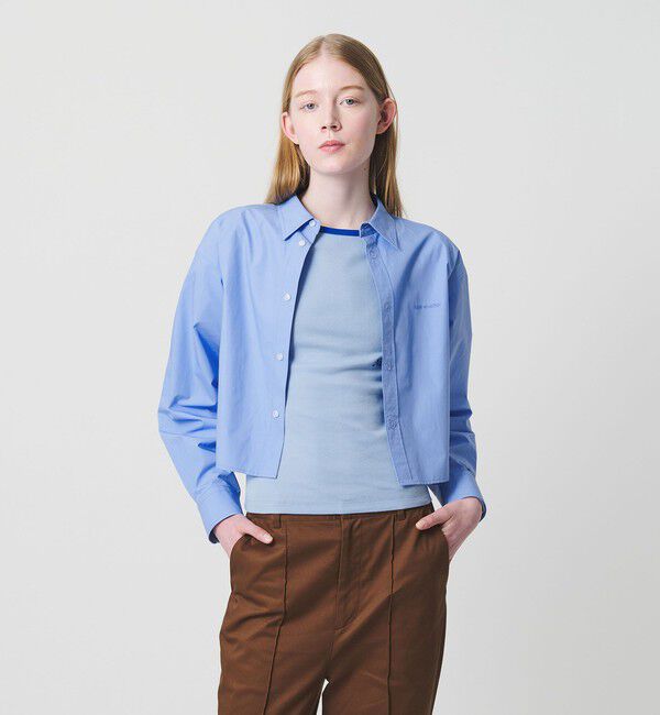 NICE WEATHER「＜NICE WEATHER＞ロゴ クロップド シャツ」|シャツ・ブラウス|