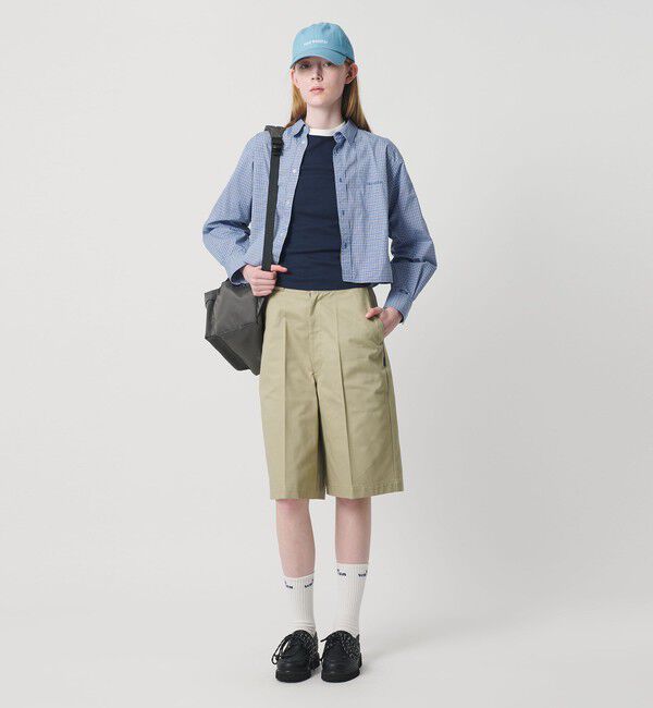 NICE WEATHER「＜NICE WEATHER＞パターン クロップド シャツ 2」|シャツ・ブラウス|