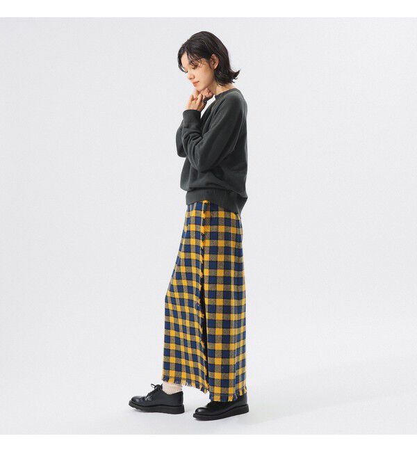 BEAMSBOY「ハリスツイード フリンジ スカート」|スカート|