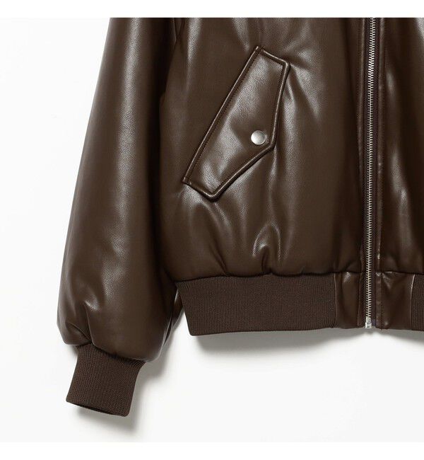 Ray BEAMS 「フェイクレザー ナカワタボマー ブルゾン」|ブルゾン・スタジャン|