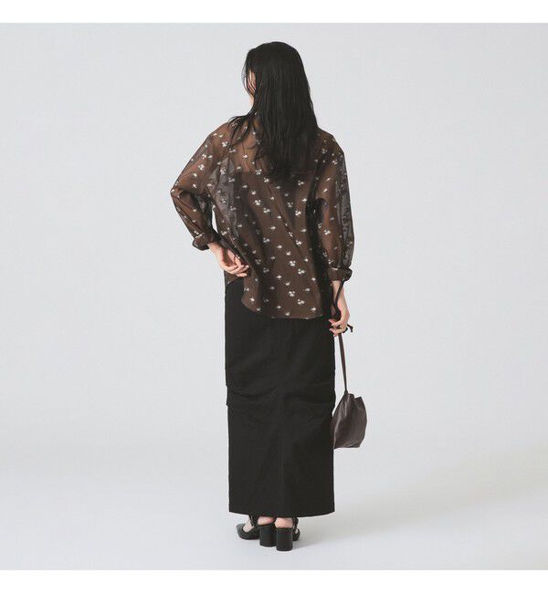 Ray BEAMS 「シアー フラワー ジャカード シャツ」|シャツ・ブラウス|