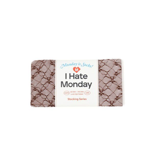 Ray BEAMS 「I Hate Monday / Flower Jacquard Lace ストッキング」|タイツ・ストッキング|BROWN