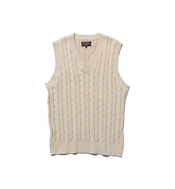 BEAMS PLUS「V-Neck Vest Cable」|ニット・セーター|