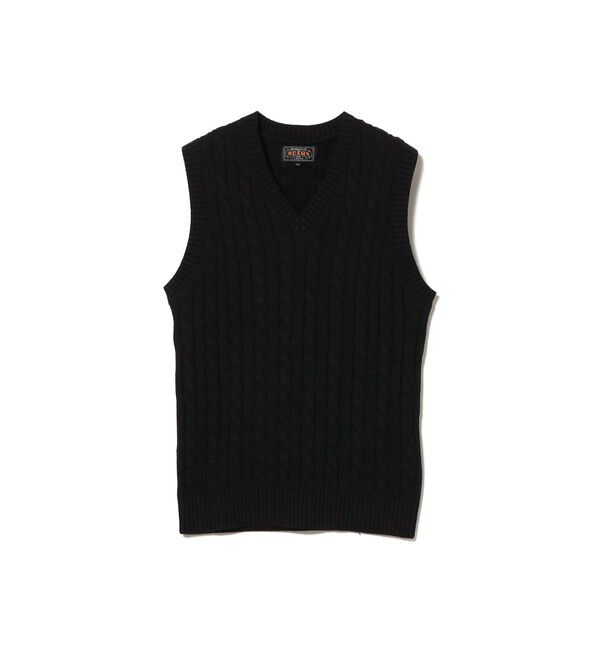 BEAMS PLUS「V-Neck Vest Cable」|ニット・セーター|