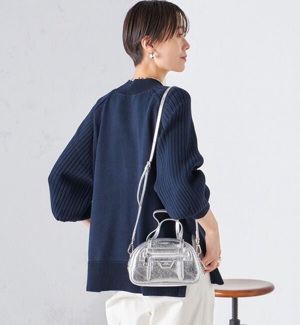 SHIPS for women「〈手洗い可能〉マーセライズ コットン 編地 切替 プルオーバー 24SS ◇」|ニット・セーター|