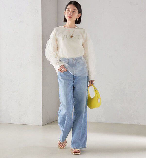 SHIPS for women「〈手洗い可能〉ソフト チュール 袖 ボリューム 2WAY ブラウス◇」|シャツ・ブラウス|