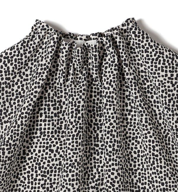 SHIPS for women「〈手洗い可能〉ネック ギャザー プリント ドルマン ブラウス」|シャツ・ブラウス|