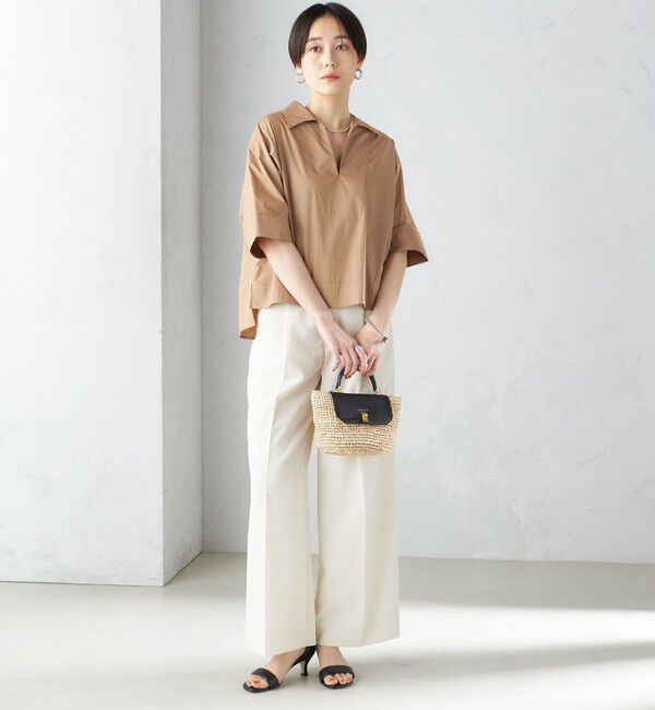 SHIPS for women「〈接触冷感/UVカット〉 シャドー サッカー ワイド パンツ(セットアップ対応) ◇」|その他|