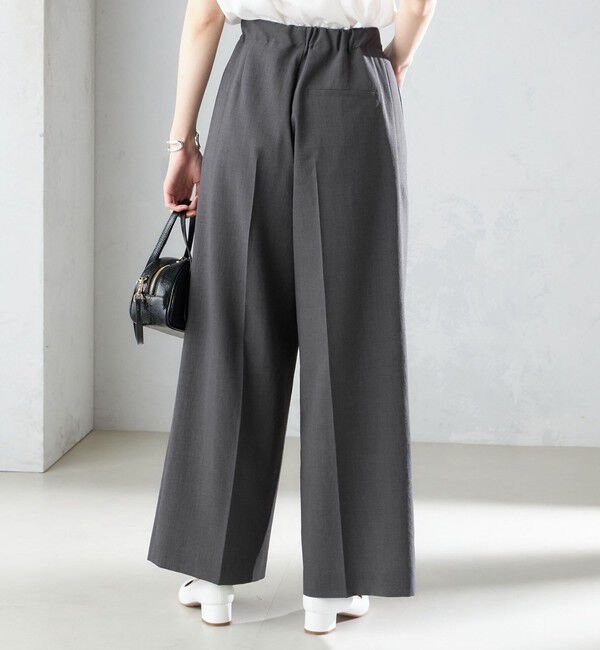 SHIPS for women「〈接触冷感/UVカット〉 シャドー サッカー ワイド パンツ(セットアップ対応) ◇」|その他|