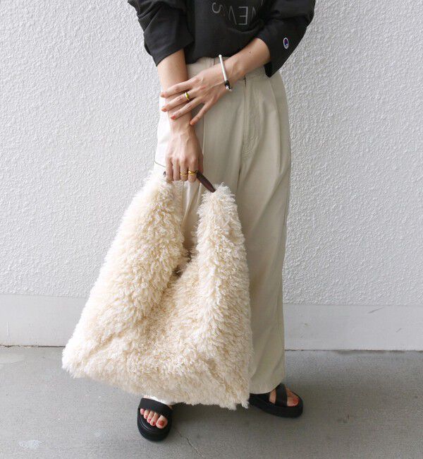 SHIPS for women「【WEB限定】フェイク ファー バッグ」|トートバッグ|