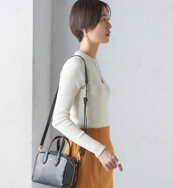 SHIPS for women「〈手洗い可能〉レーヨン ポリ リブ クルーネック プルオーバー」|ニット・セーター|