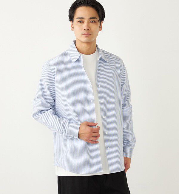 SHIPS Colors 「SHIPS Colors:〈洗濯機可能〉CAVE(R) オックス レギュラーカラー シャツ」|シャツ・ブラウス|