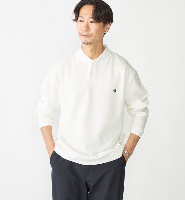 SHIPS「【WEB限定】SHIPS:〈抗菌・防臭〉ワンポイント ロゴ バーズアイ ロングスリーブ ポロシャツ」|ポロシャツ|