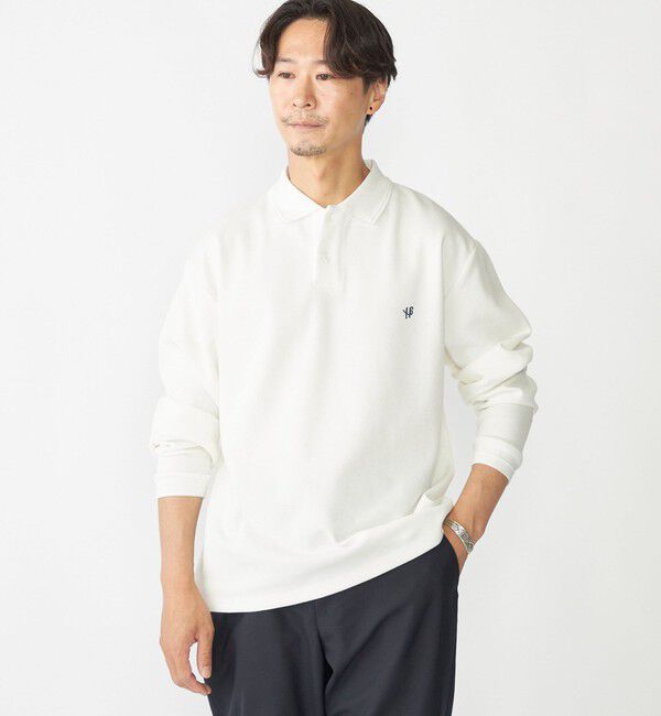 SHIPS「【WEB限定】SHIPS:〈抗菌・防臭〉ワンポイント ロゴ バーズアイ ロングスリーブ ポロシャツ」|ポロシャツ|