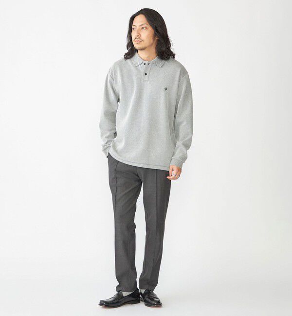 SHIPS「【WEB限定】SHIPS:〈抗菌・防臭〉ワンポイント ロゴ バーズアイ ロングスリーブ ポロシャツ」|ポロシャツ|