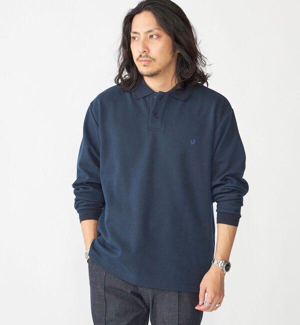 SHIPS「【WEB限定】SHIPS:〈抗菌・防臭〉ワンポイント ロゴ バーズアイ ロングスリーブ ポロシャツ」|ポロシャツ|