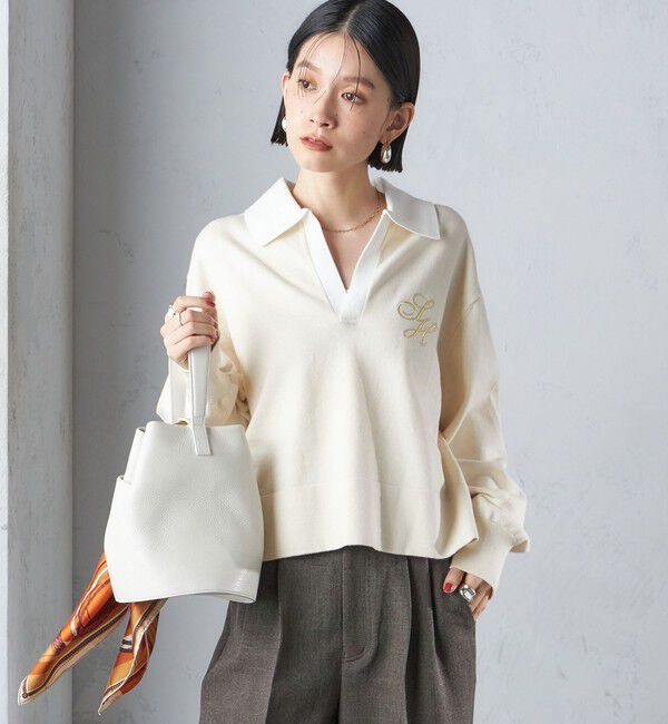 SHIPS for women「〈手洗い可能〉エンブレム ラガー ニット」|ニット・セーター|