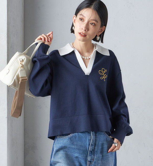 SHIPS for women「〈手洗い可能〉エンブレム ラガー ニット」|ニット・セーター|