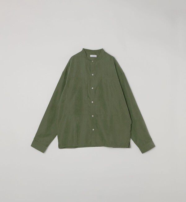 SHIPS any「SHIPS any:〈洗濯機可能〉フェード ピーチスキン バンドカラー シャツ◇」|シャツ・ブラウス|