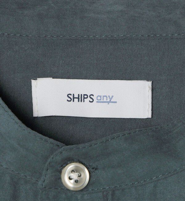 SHIPS any「SHIPS any:〈洗濯機可能〉フェード ピーチスキン バンドカラー シャツ◇」|シャツ・ブラウス|