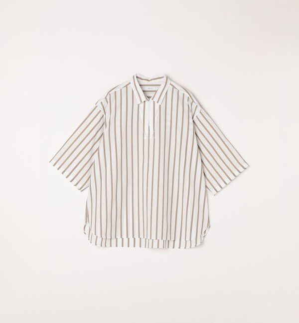 SHIPS any「SHIPS any: ストライプ スモールウェイブ スキッパー プルオーバーシャツ◇」|シャツ・ブラウス|