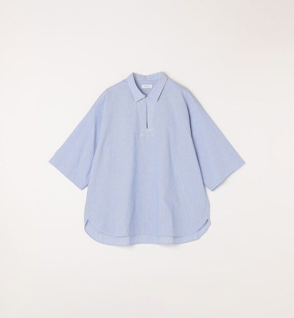 SHIPS any「SHIPS any: ストライプ スモールウェイブ スキッパー プルオーバーシャツ◇」|シャツ・ブラウス|