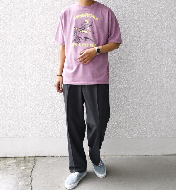 SHIPS any「SCREEN STARS: ガーメントダイ フェード カラー レトロ グラフィック Tシャツ◇」|Tシャツ・カットソー|