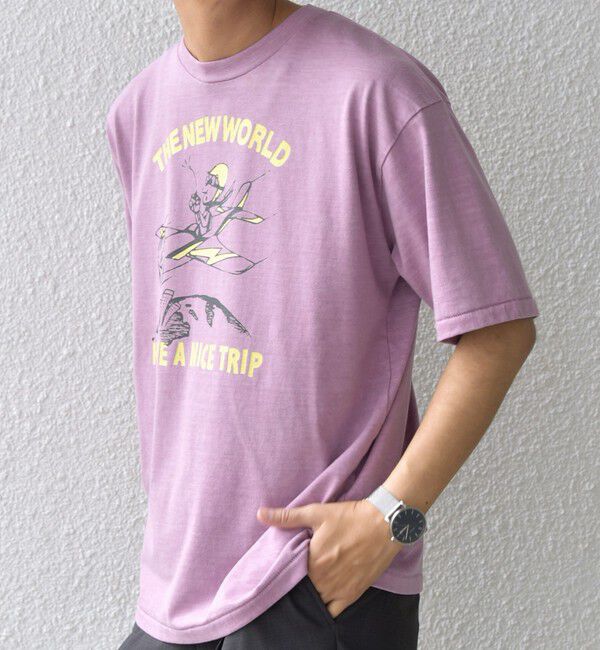 SHIPS any「SCREEN STARS: ガーメントダイ フェード カラー レトロ グラフィック Tシャツ◇」|Tシャツ・カットソー|