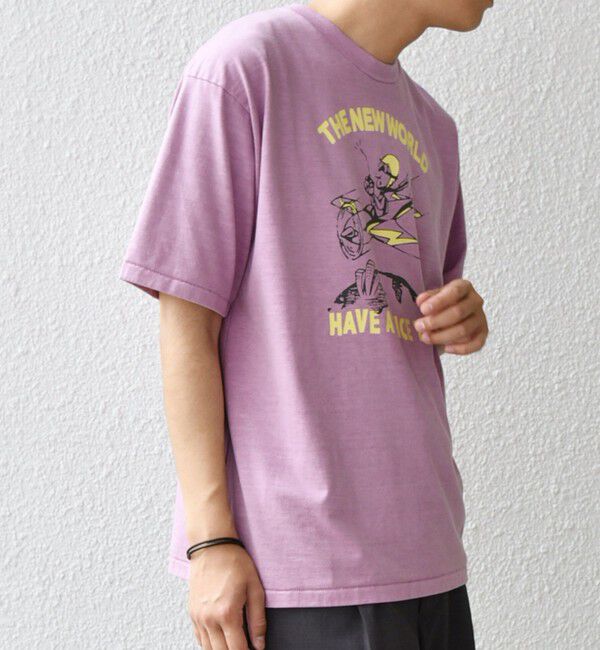 SHIPS any「SCREEN STARS: ガーメントダイ フェード カラー レトロ グラフィック Tシャツ◇」|Tシャツ・カットソー|