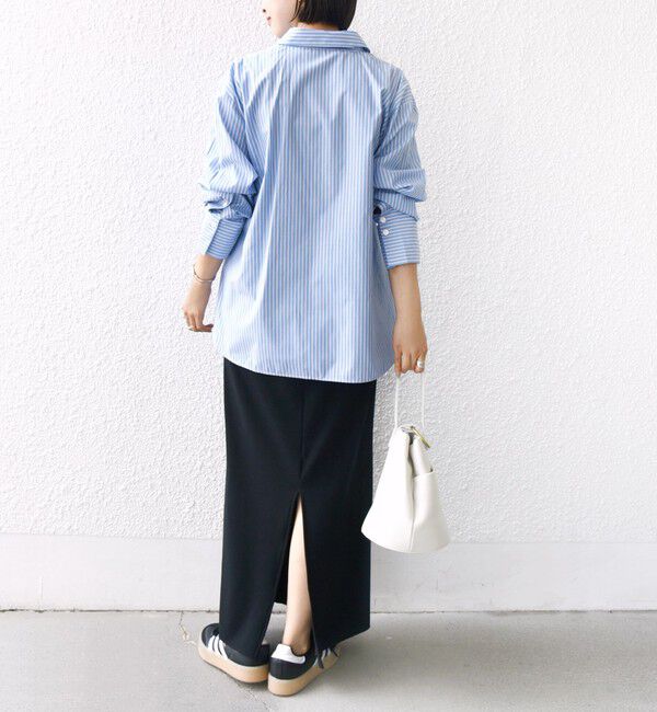 SHIPS for women「【WEB限定】〈手洗い可能〉ストライプ 2WAY リボン シャツ」|シャツ・ブラウス|