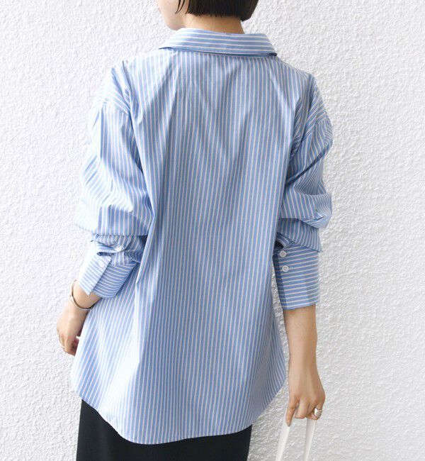 SHIPS for women「【WEB限定】〈手洗い可能〉ストライプ 2WAY リボン シャツ」|シャツ・ブラウス|