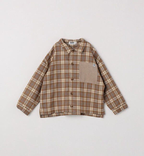 SHIPS Colors 「SHIPS Colors:100～140cm /〈洗濯機可能〉チェック ワイド ボックスシャツ」|シャツ・ブラウス|