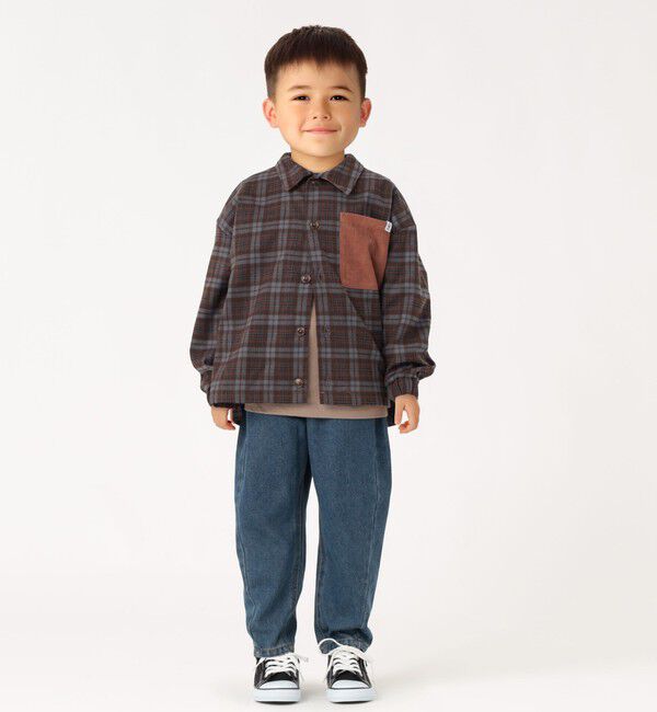 SHIPS Colors 「SHIPS Colors:100～140cm /〈洗濯機可能〉チェック ワイド ボックスシャツ」|シャツ・ブラウス|