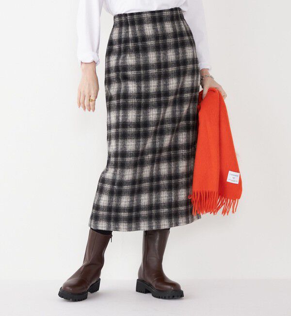 SHIPS Colors 「SHIPS Colors:起毛 チェック タイトスカート◇」|タイト|