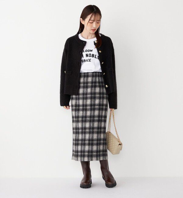 SHIPS Colors 「SHIPS Colors:起毛 チェック タイトスカート◇」|タイト|