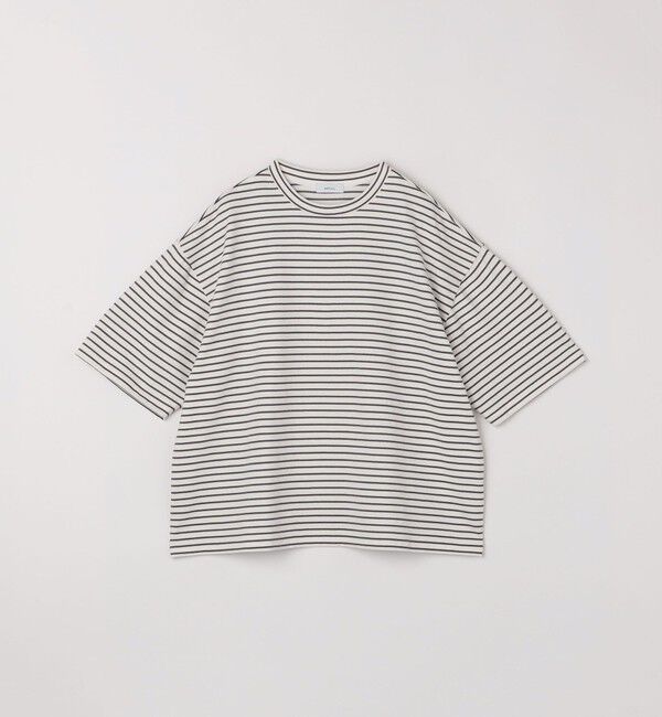 SHIPS any「SHIPS any:〈洗濯機可能〉マリンテイスト ボーダー リラックス Tシャツ(スカーフ付き)◇」|Tシャツ・カットソー|