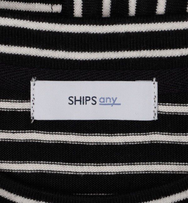 SHIPS any「SHIPS any:〈洗濯機可能〉マリンテイスト ボーダー リラックス Tシャツ(スカーフ付き)◇」|Tシャツ・カットソー|