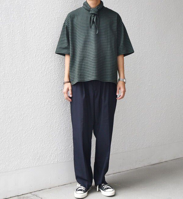 SHIPS any「SHIPS any:〈洗濯機可能〉マリンテイスト ボーダー リラックス Tシャツ(スカーフ付き)◇」|Tシャツ・カットソー|