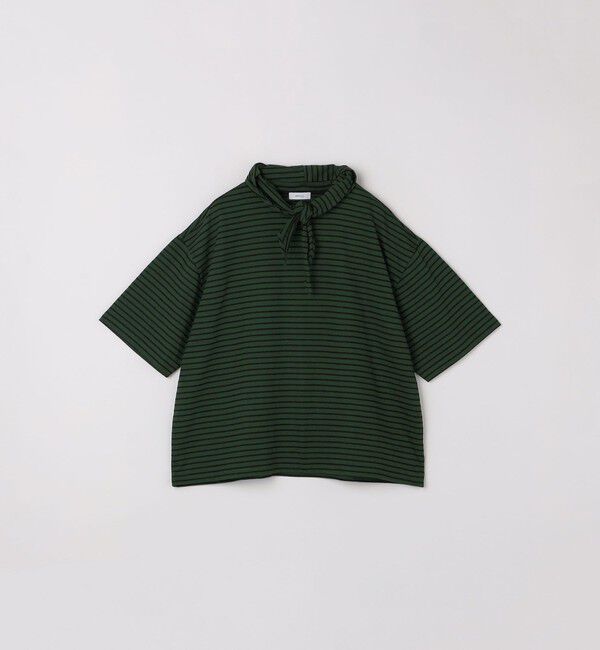 SHIPS any「SHIPS any:〈洗濯機可能〉マリンテイスト ボーダー リラックス Tシャツ(スカーフ付き)◇」|Tシャツ・カットソー|