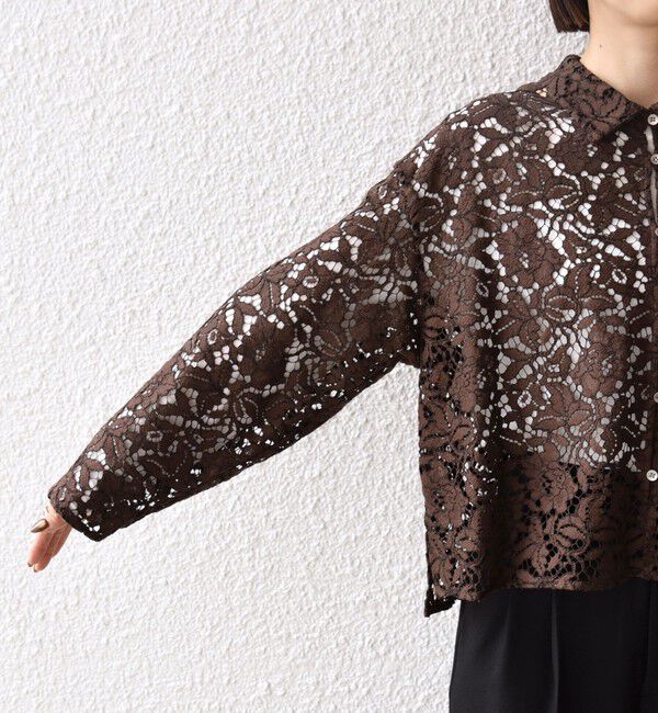 SHIPS for women「〈手洗い可能〉レース シャツ 羽織 2」|シャツ・ブラウス|